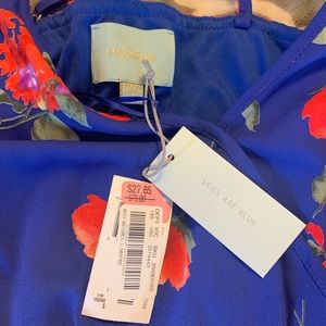 Blue floral NWT flowing summer dress